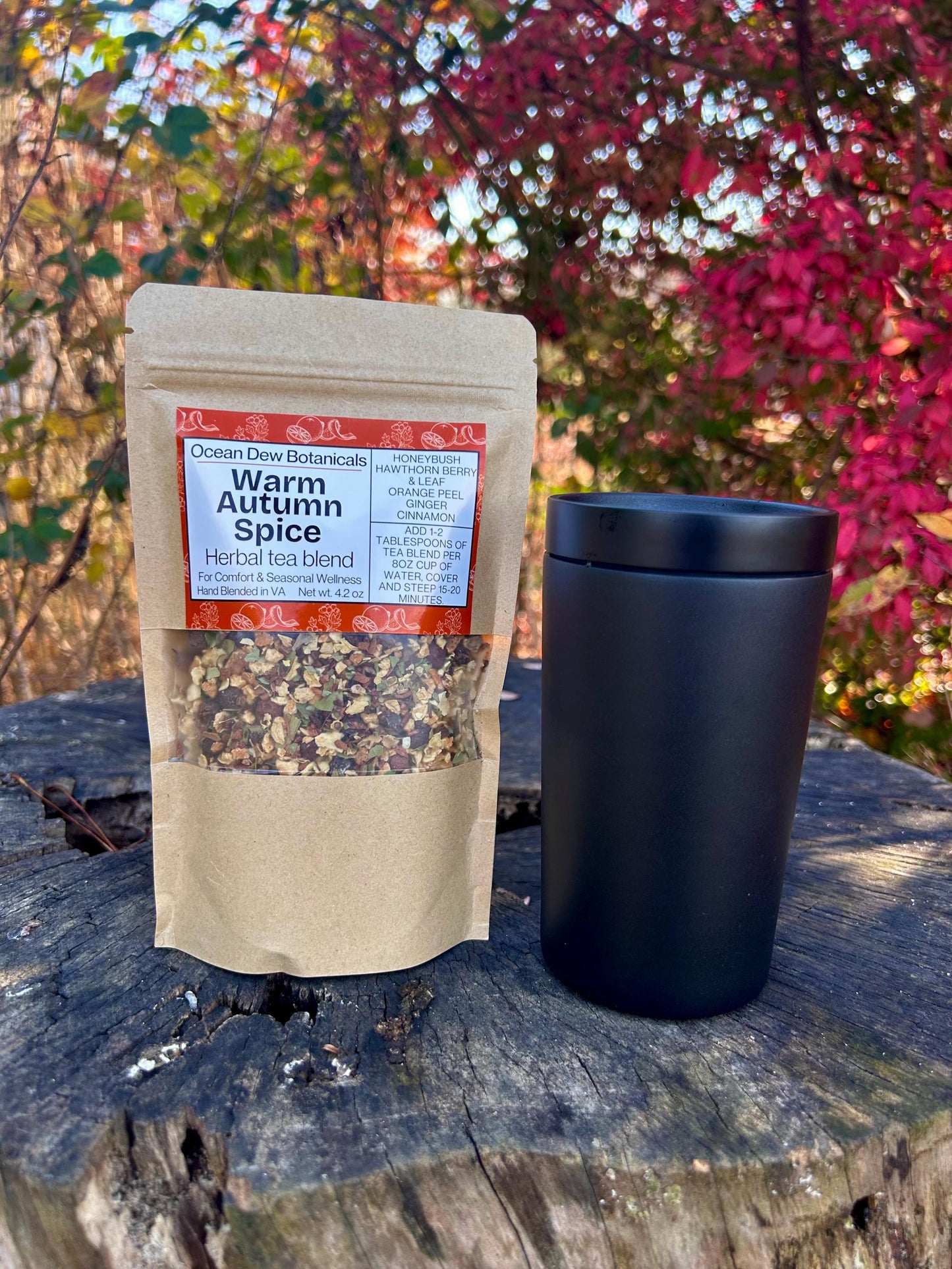 Warm Autumn Spice Honeybush & Spice Herbal Tea Blend For Comfort and Seasonal Wellness