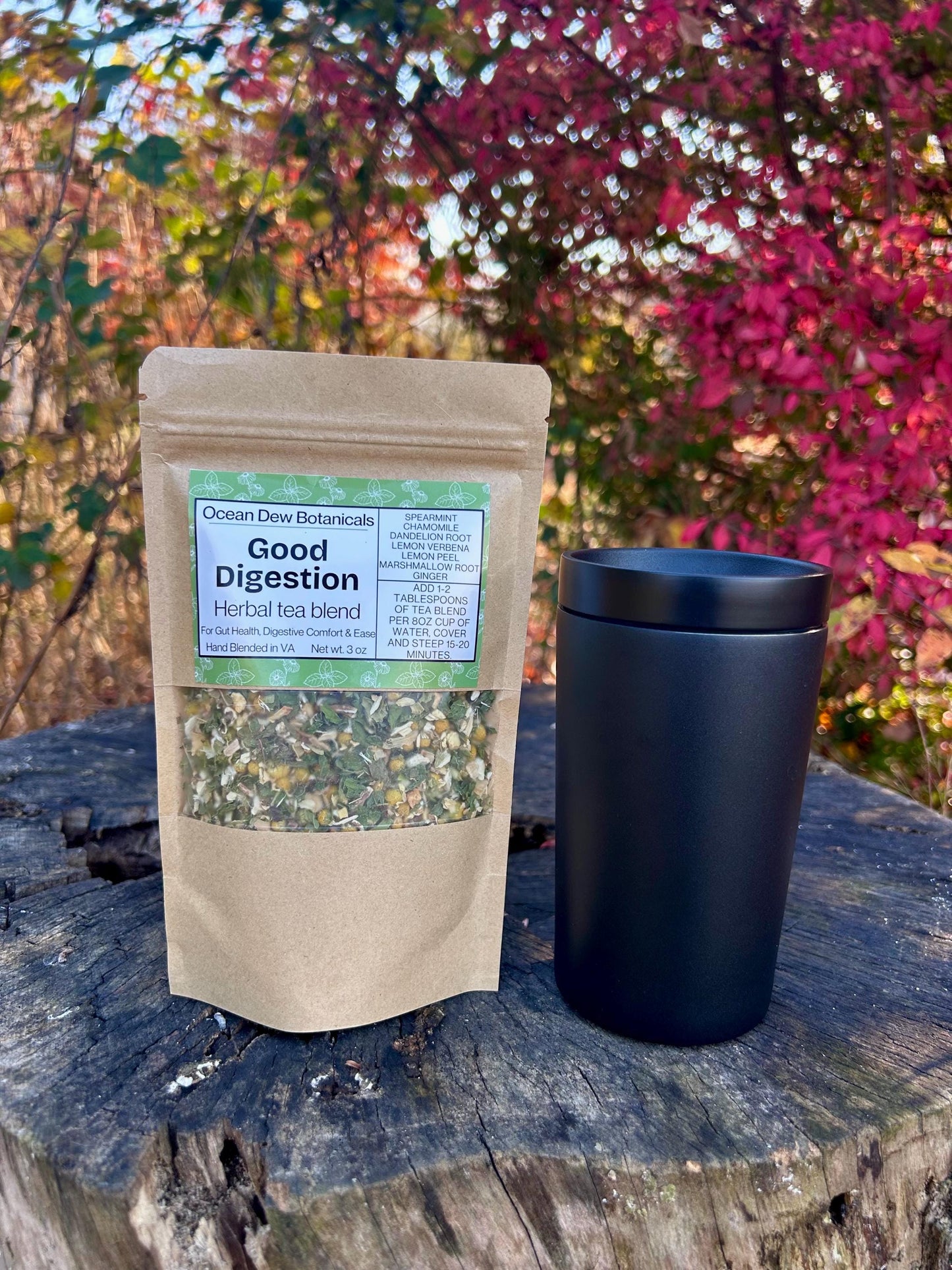 Good Digestion Spearmint & Dandelion Root Herbal Tea Blend for Gut Health and Digestive Comfort