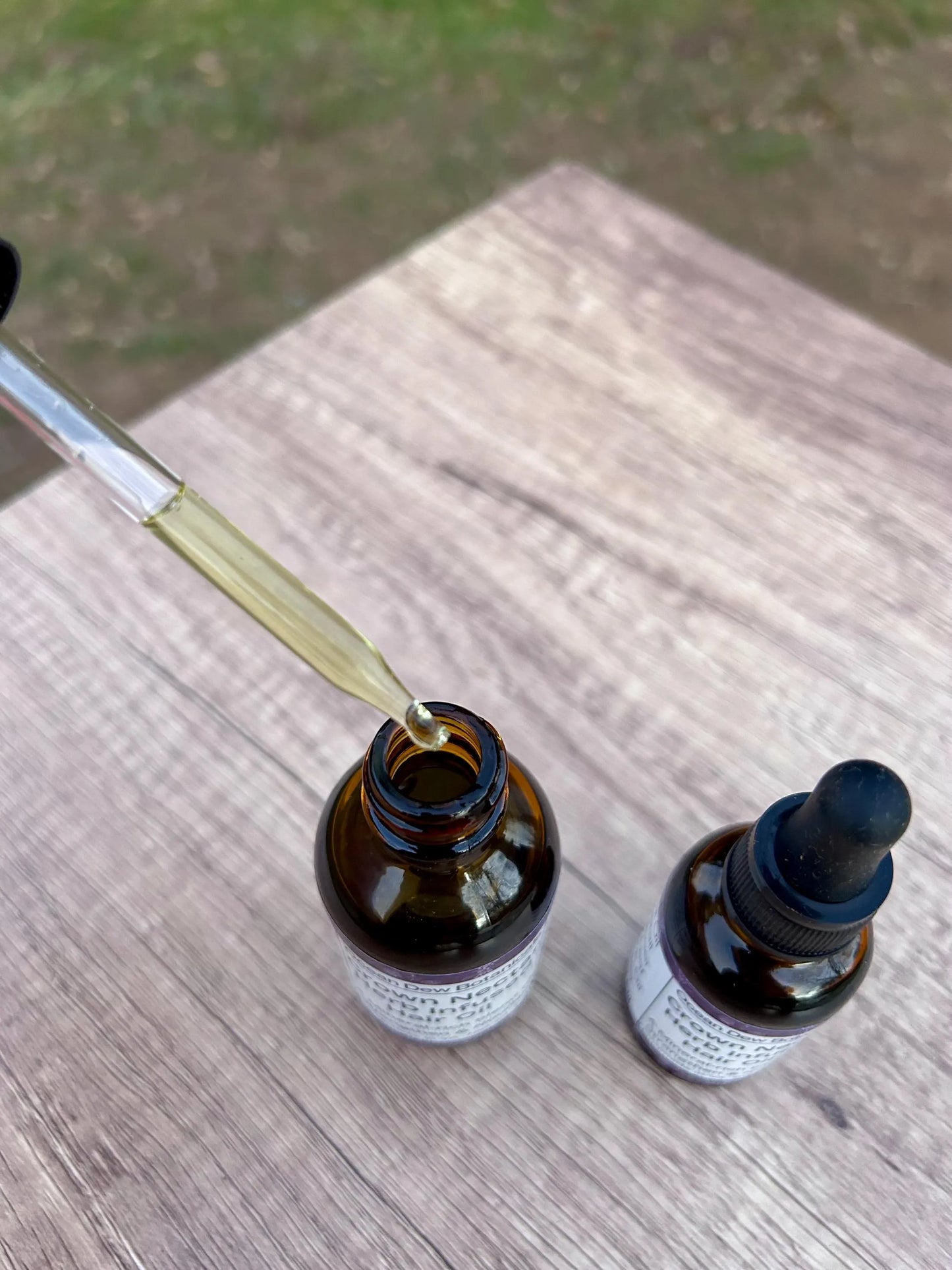 Crown Nectar Herb Infused Hair Oil with Horsetail and Red Clover to Strengthen and Nourish Hair & Scalp