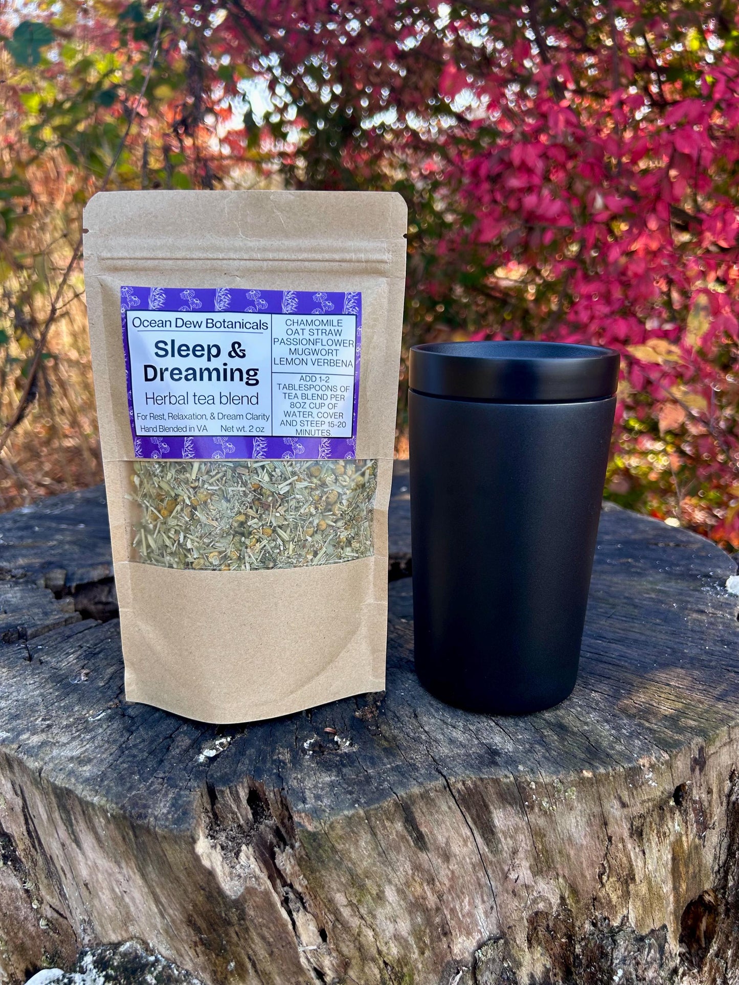Sleep and Dreaming Chamomile & Mugwort Herbal Tea Blend For Rest, Relaxation, and Dream Clarity