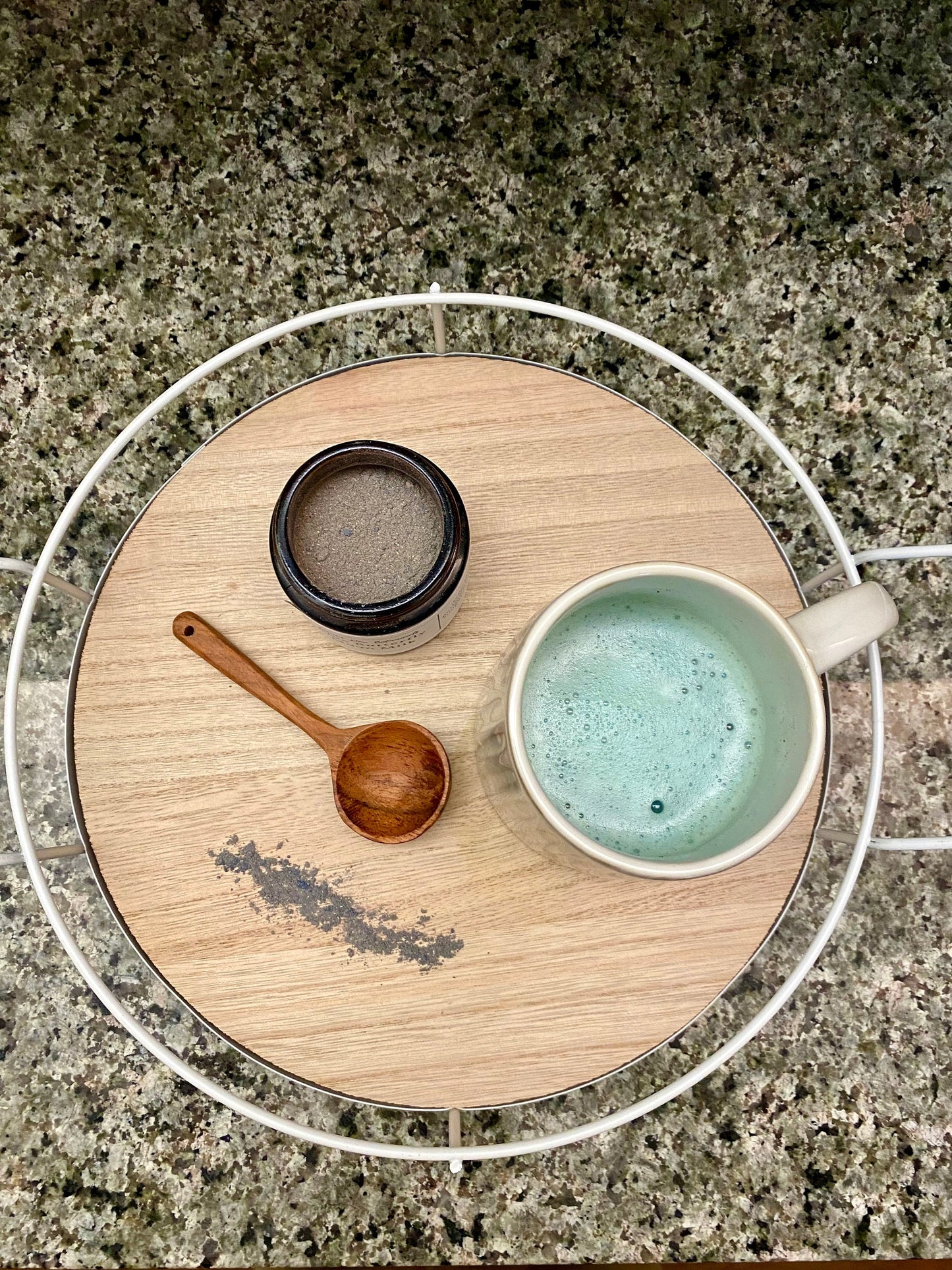 Butterfly Pea Flower & Ginger Herbal Latte Powder Blend – Blue Latte Mix, Mood-Boosting Herbal Drink, Vegan Colorful Latte