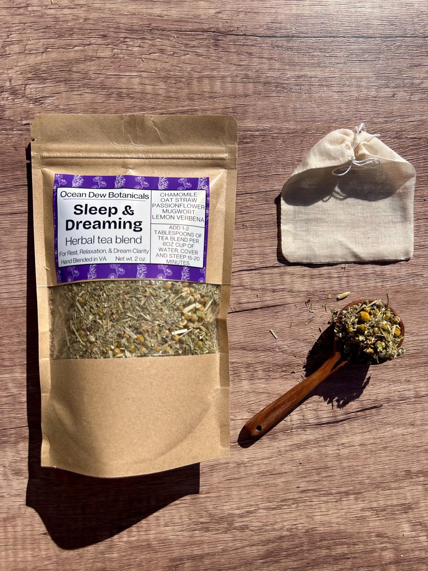 Sleep and Dreaming Chamomile & Mugwort Herbal Tea Blend For Rest, Relaxation, and Dream Clarity