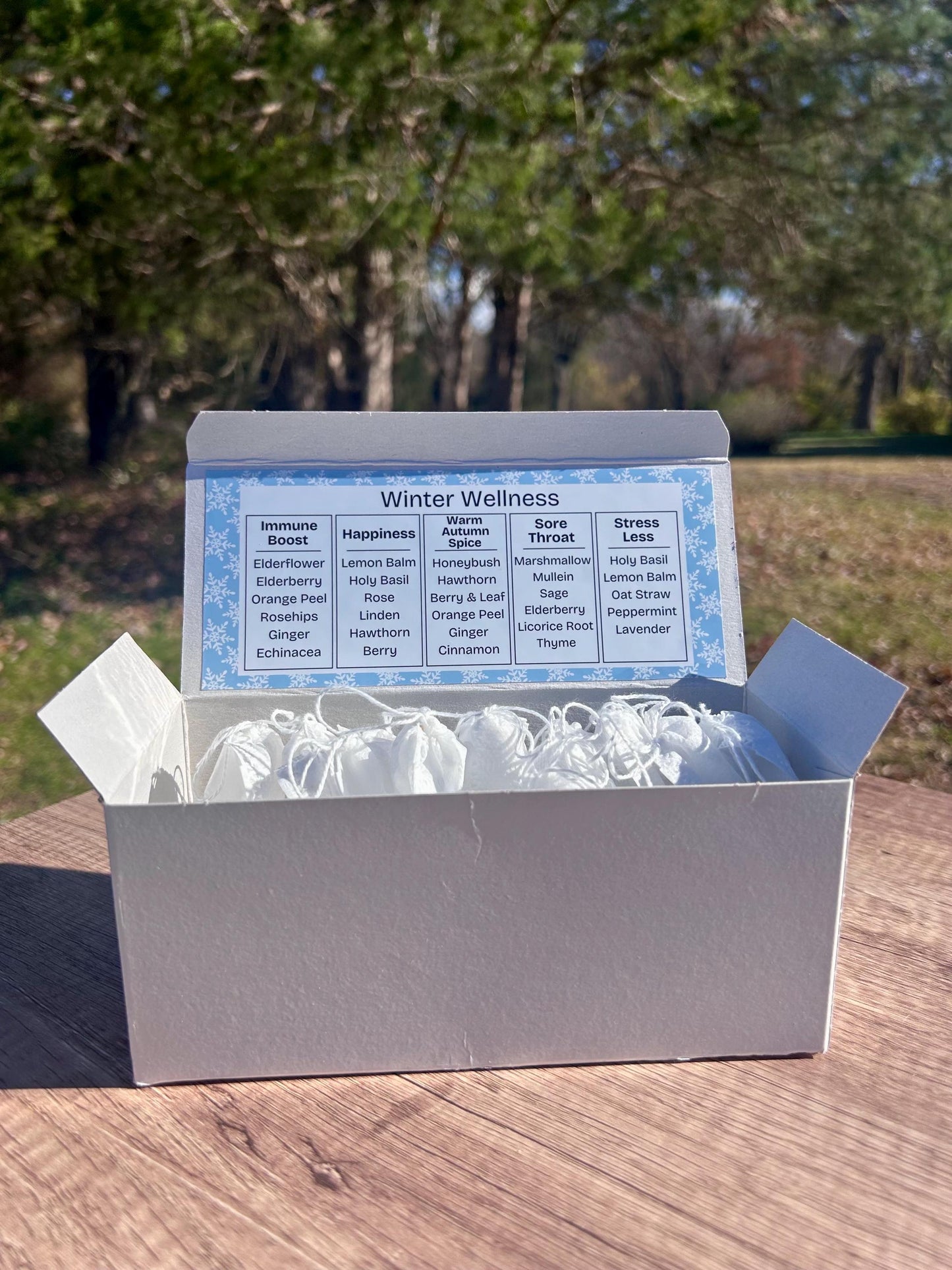 Winter Wellness Herbal Tea Sampler Box for Immunity and Seasonal Wellness in the Holiday Season