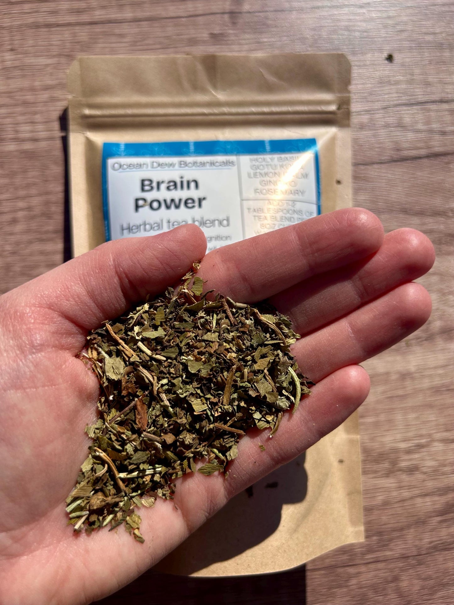 Brain Power Gotu Kola & Holy Basil Herbal Tea Blend For Mind, Memory, Cognitive Support