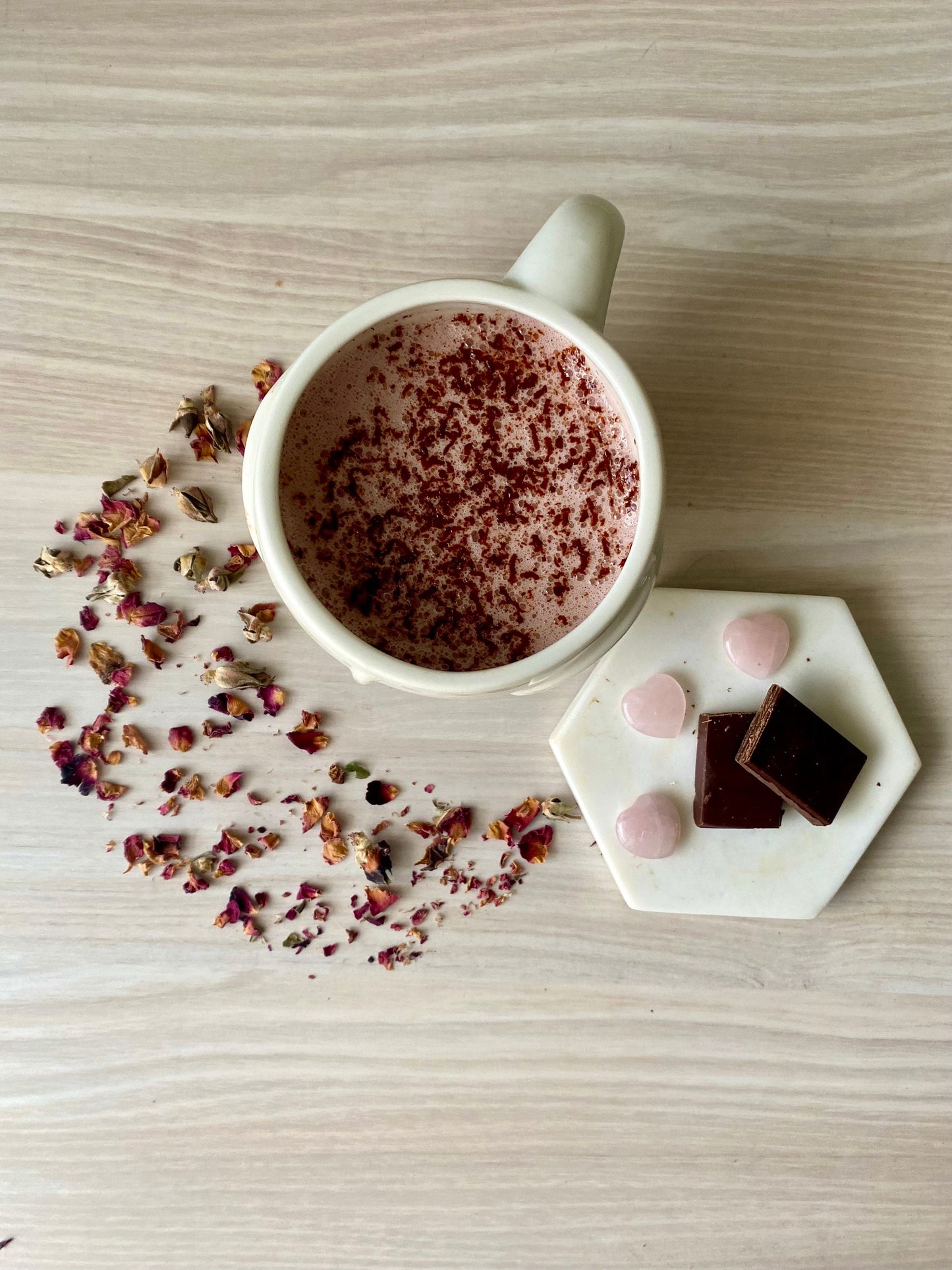 Salted Cacao & Vanilla Herbal Latte Herbal Powder Blend – Vegan Hot Cocoa Mix, Salted Vanilla Latte