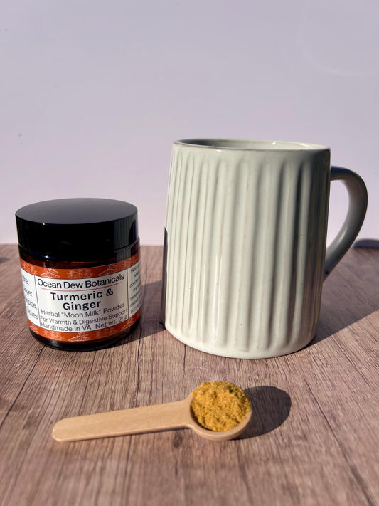 Turmeric & Ginger Herbal Latte Powder Blend- Golden Turmeric Latte, Golden Milk Mix, Adaptogenic Herbal Blend