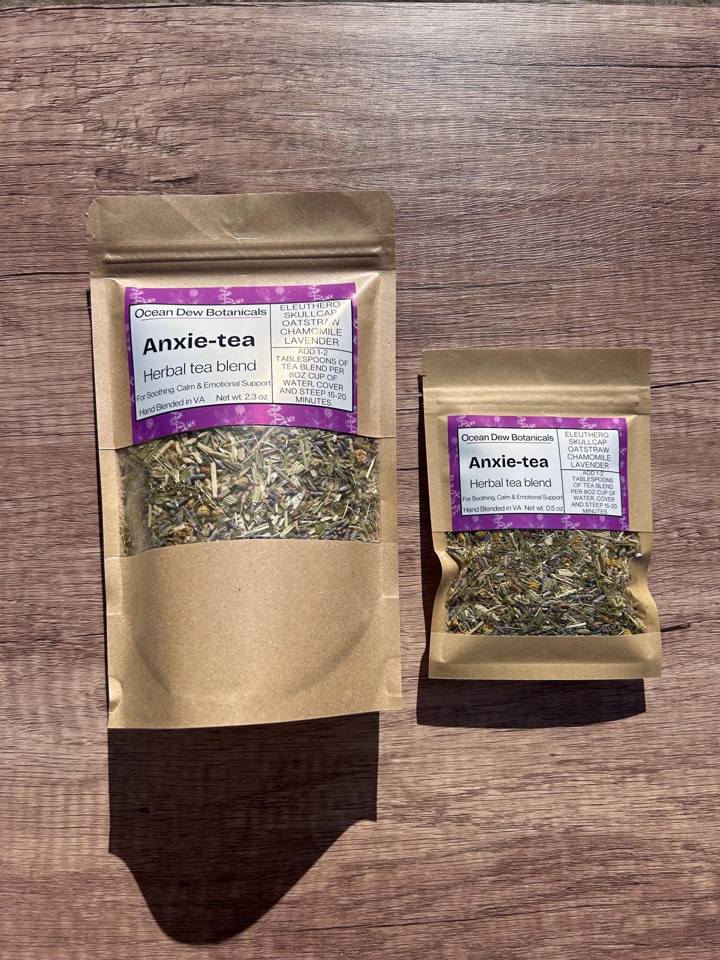 Anxie-tea Herbal Tea Blend with Eleuthero & Oat Straw For Anxiety, Calm, and Emotional Support