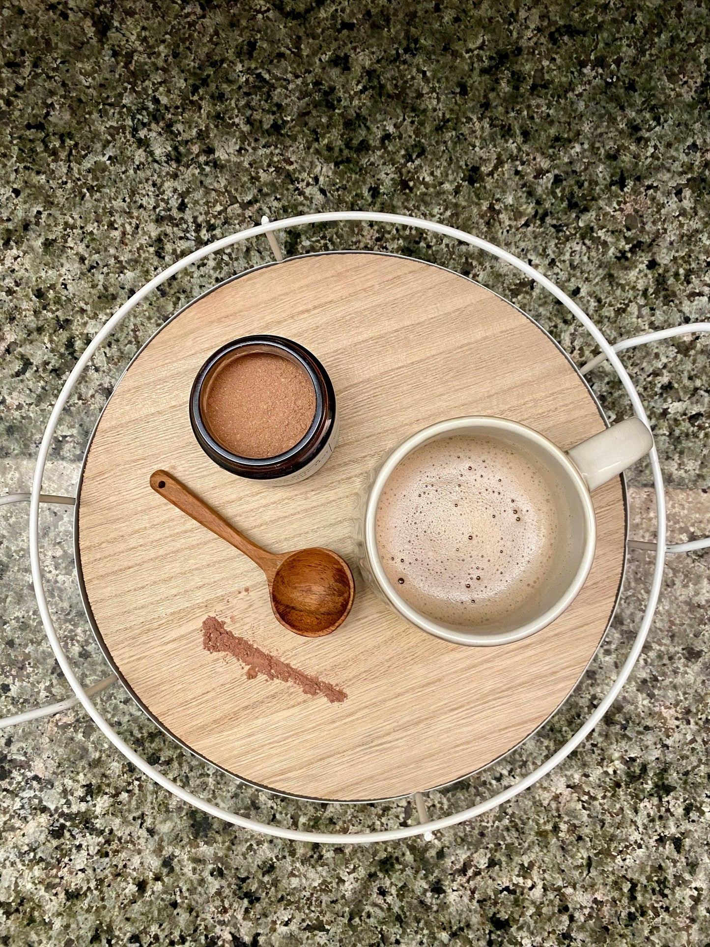 Cacao & Rose Latte Herbal Powder Blend – Vegan Herbal Hot Chocolate Mix, Adaptogenic Cacao Blend, Rose Wellness Drink