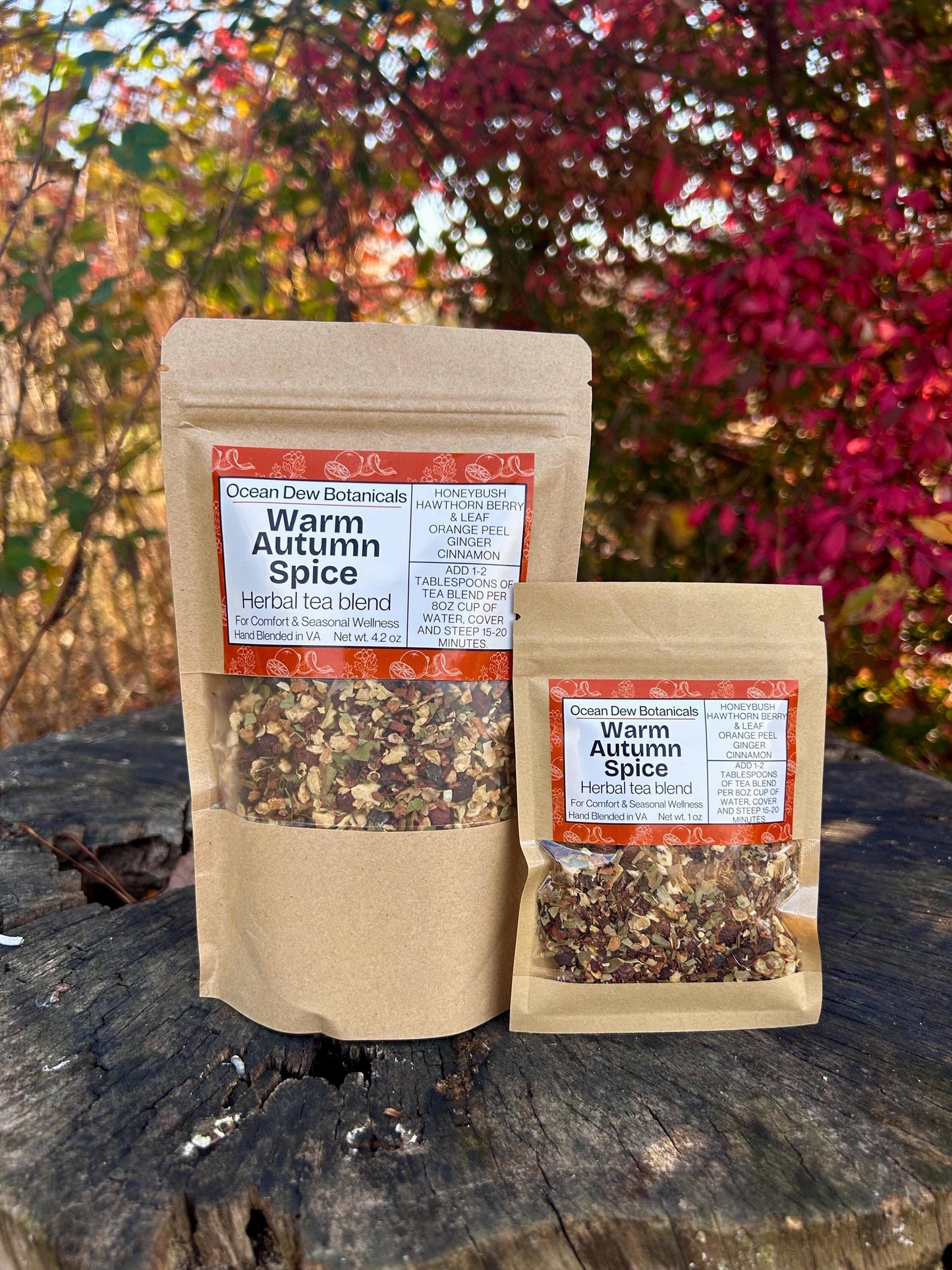 Warm Autumn Spice Honeybush & Spice Herbal Tea Blend For Comfort and Seasonal Wellness