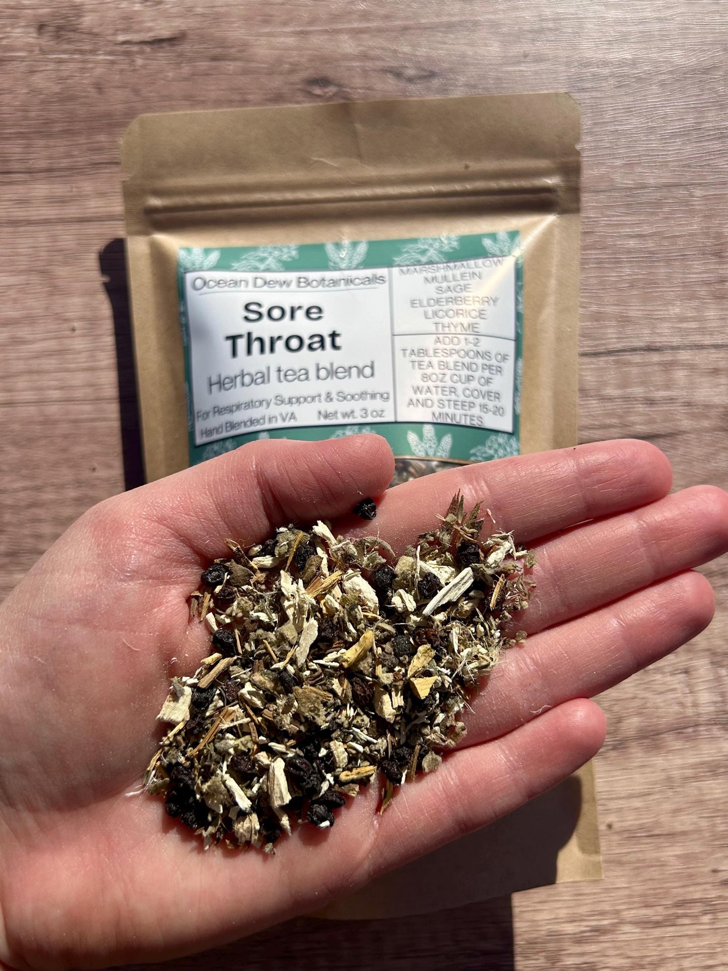 Sore Throat Marshmallow Root & Mullein Herbal Tea Blend For Respiratory Support and Soothing