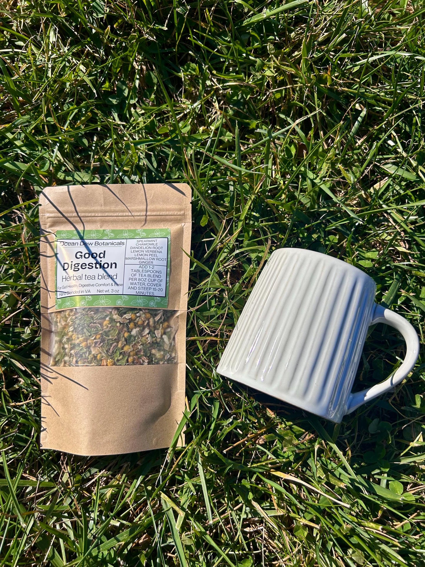 Good Digestion Spearmint & Dandelion Root Herbal Tea Blend for Gut Health and Digestive Comfort