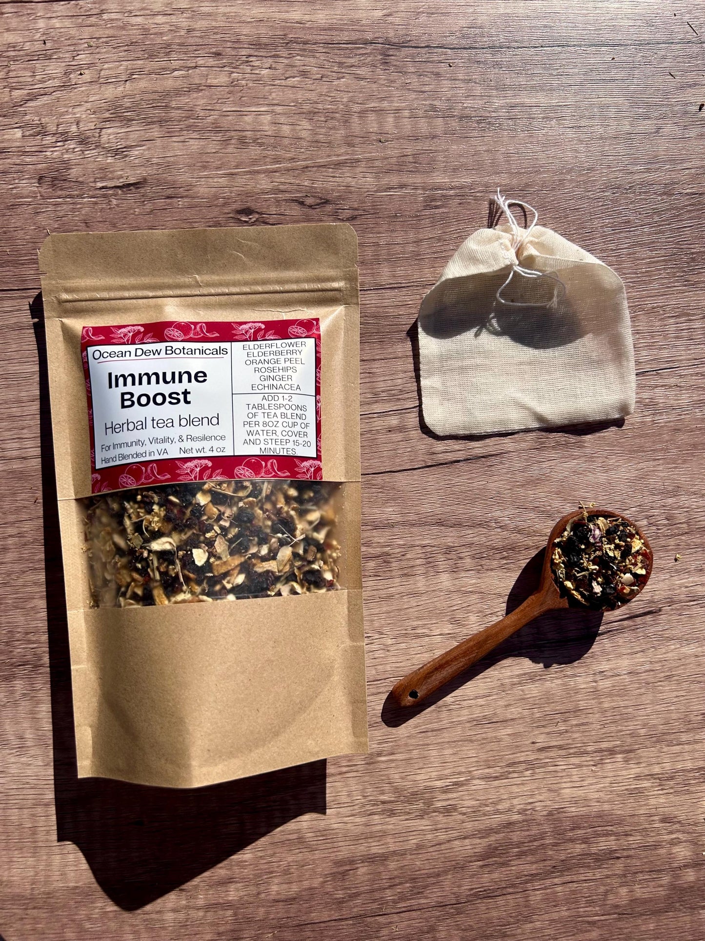 Immune Blend Elderberry & Echinacea Herbal Tea For Immunity, Vitality, and Resilience