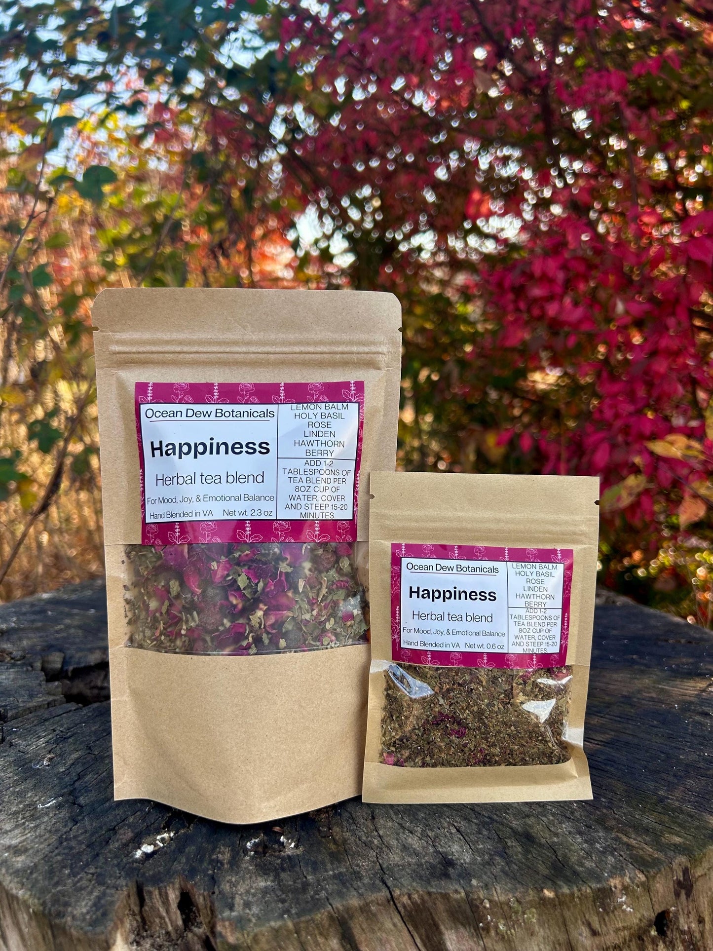Happiness Lemon Balm & Rose Herbal Tea Blend For Mood, Joy, and Emotional Balance