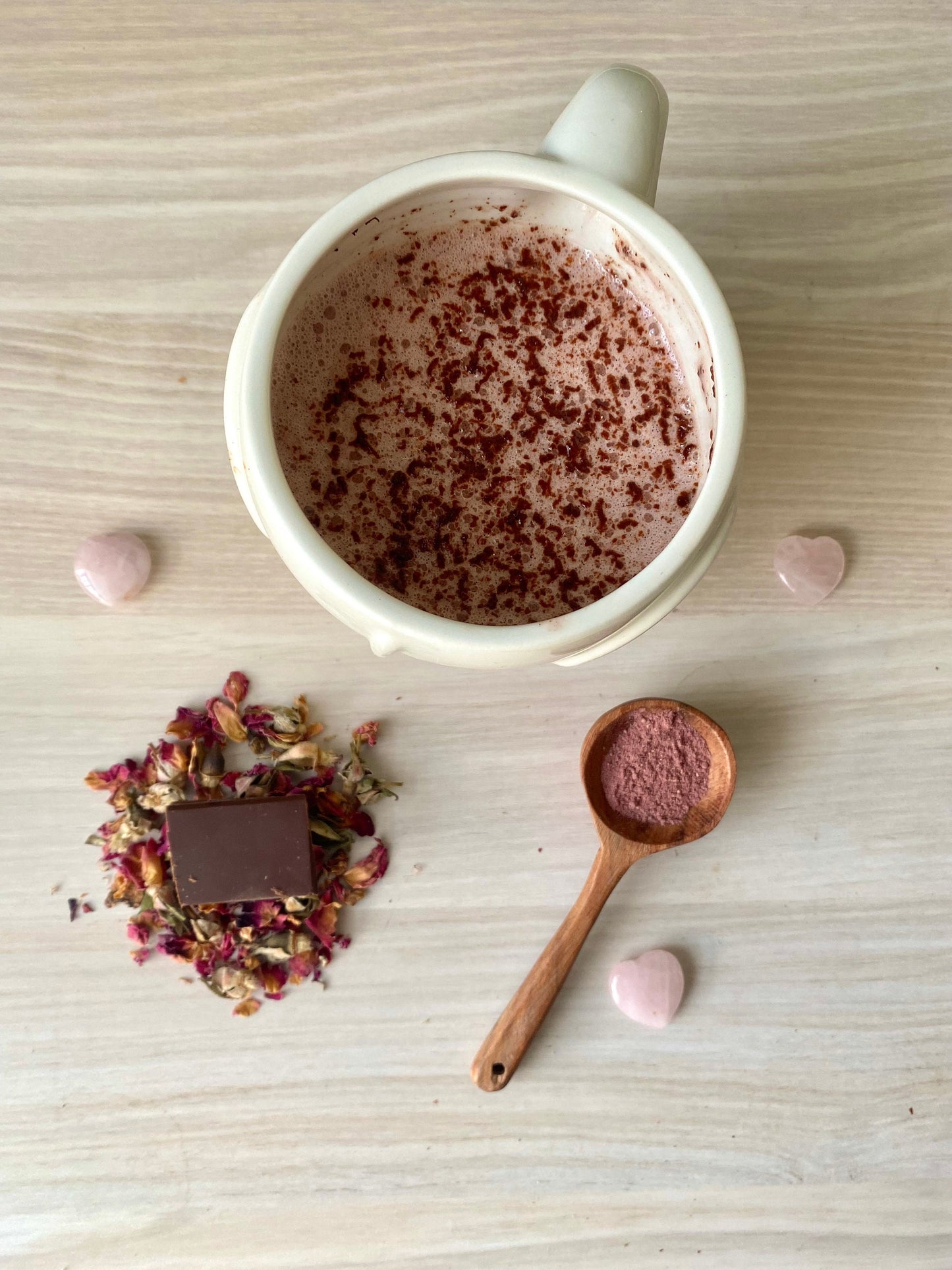 Salted Cacao & Vanilla Herbal Latte Herbal Powder Blend – Vegan Hot Cocoa Mix, Salted Vanilla Latte