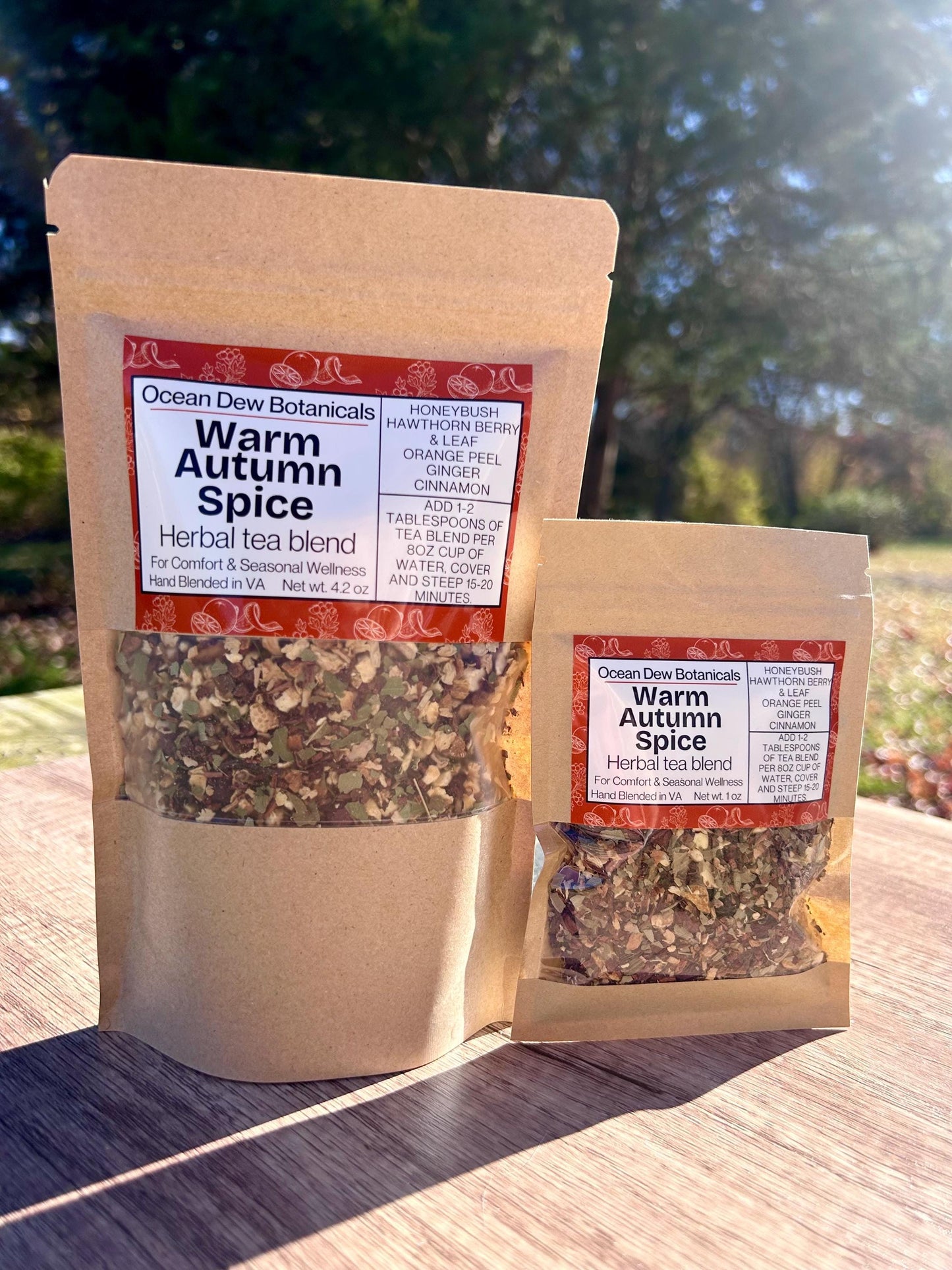 Warm Autumn Spice Honeybush & Spice Herbal Tea Blend For Comfort and Seasonal Wellness