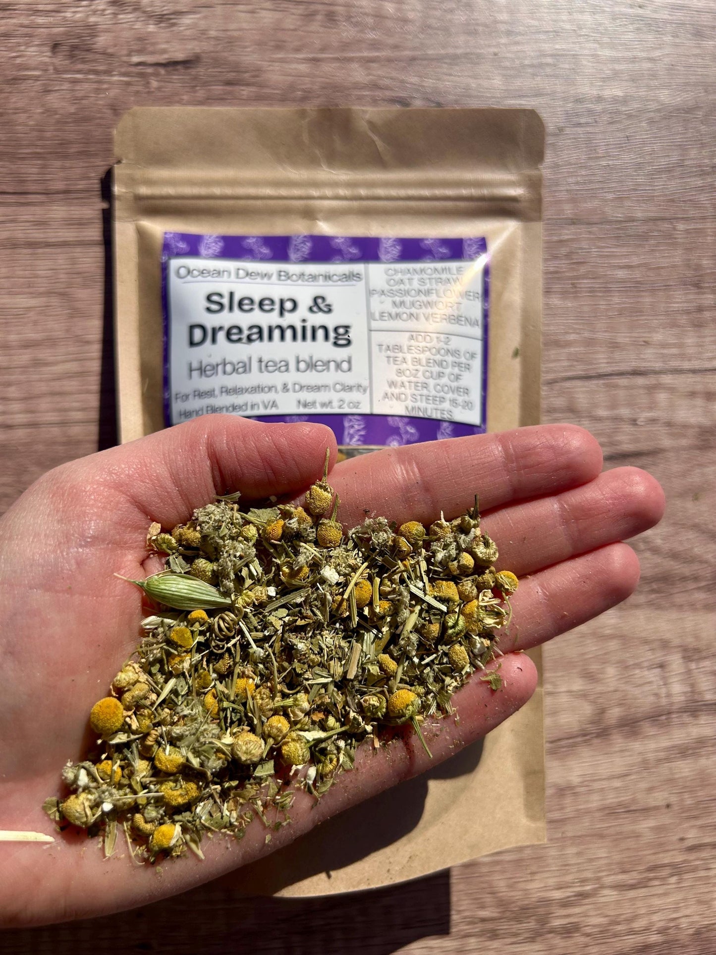 Sleep and Dreaming Chamomile & Mugwort Herbal Tea Blend For Rest, Relaxation, and Dream Clarity