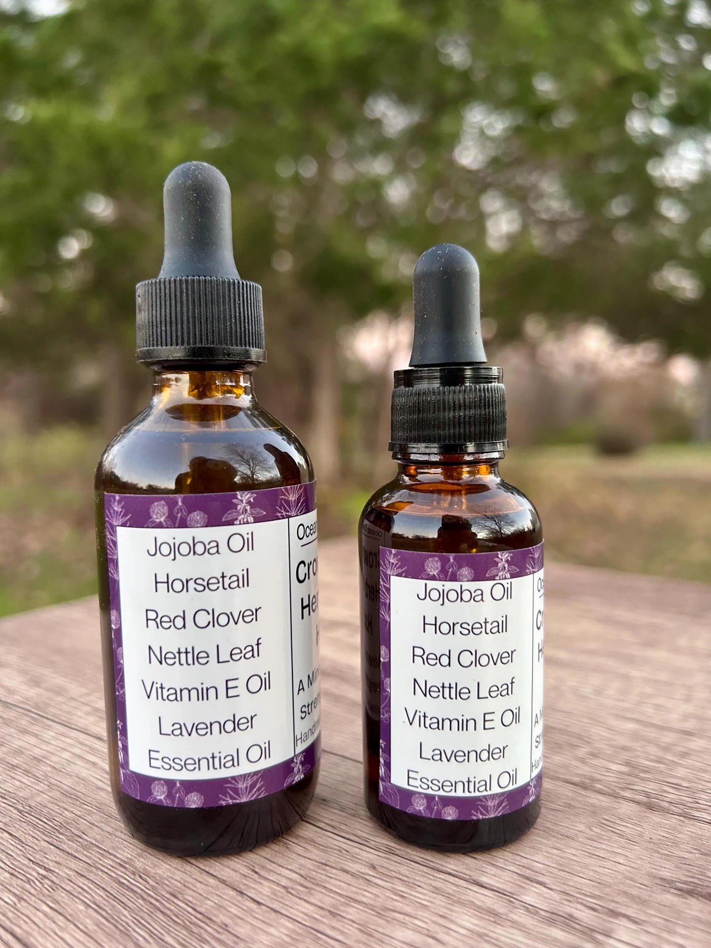 Crown Nectar Herb Infused Hair Oil with Horsetail and Red Clover to Strengthen and Nourish Hair & Scalp