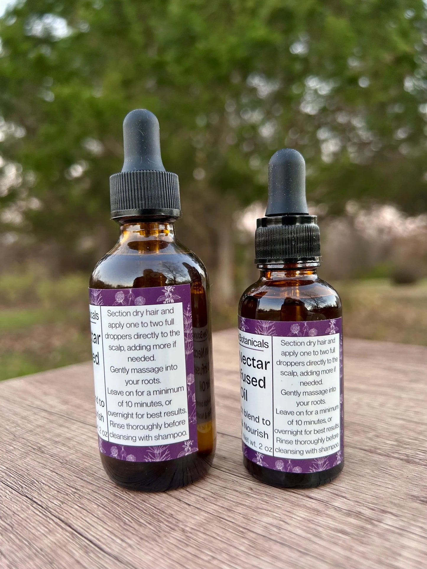 Crown Nectar Herb Infused Hair Oil with Horsetail and Red Clover to Strengthen and Nourish Hair & Scalp