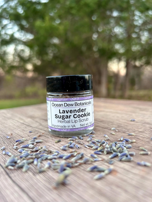 Lavender Sugar Cookie Lip Scrub • Holiday Lip Exfoliant • Natural Vegan Sugar Scrub for Soft Smooth Lips