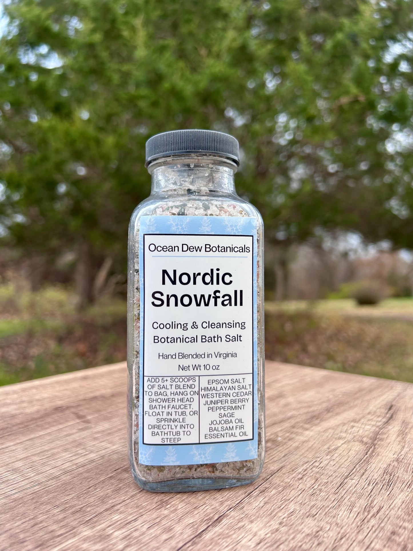 Nordic Snowfall Winter Bath Salt • Herbal Holiday Bath Salts • Winter Self Care Gift • Relaxing Botanical Soak