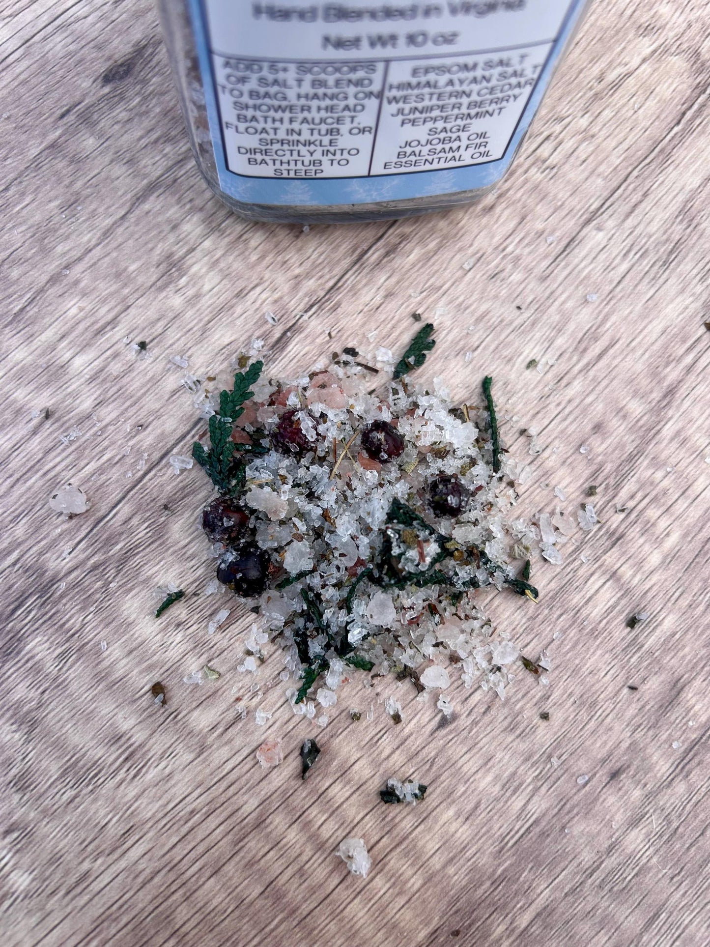 Nordic Snowfall Winter Bath Salt • Herbal Holiday Bath Salts • Winter Self Care Gift • Relaxing Botanical Soak