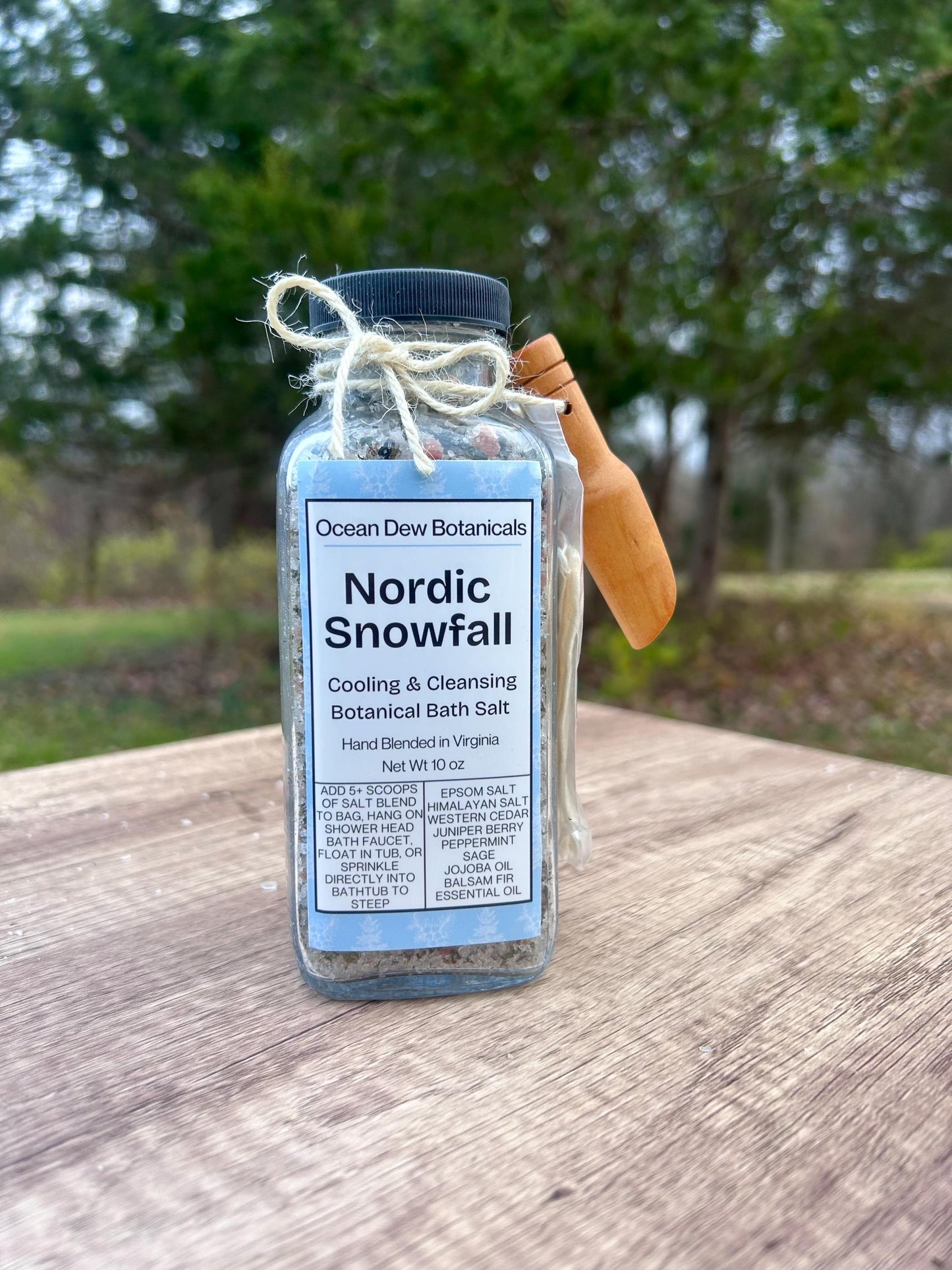 Nordic Snowfall Winter Bath Salt • Herbal Holiday Bath Salts • Winter Self Care Gift • Relaxing Botanical Soak