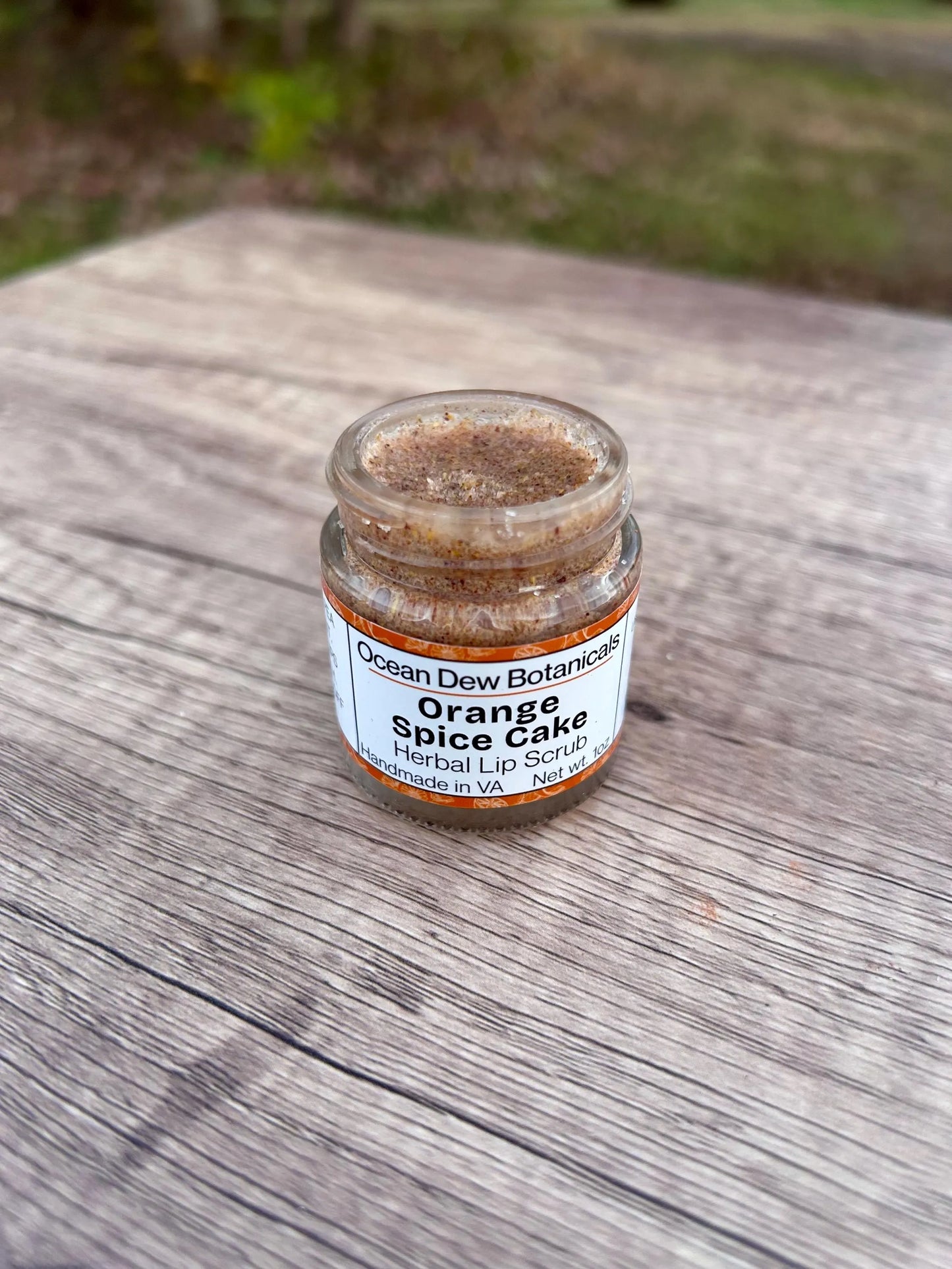 Orange Spice Cake Lip Scrub • Citrus Holiday Lip Exfoliant • Natural Vegan Sugar Scrub for Soft Smooth Lips