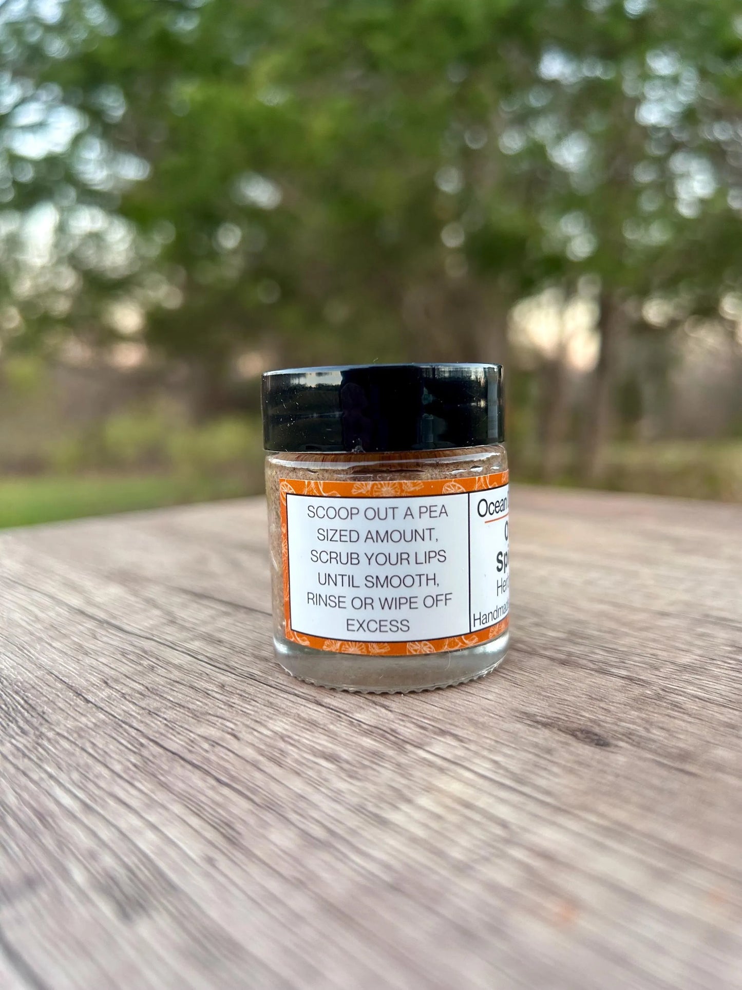 Orange Spice Cake Lip Scrub • Citrus Holiday Lip Exfoliant • Natural Vegan Sugar Scrub for Soft Smooth Lips