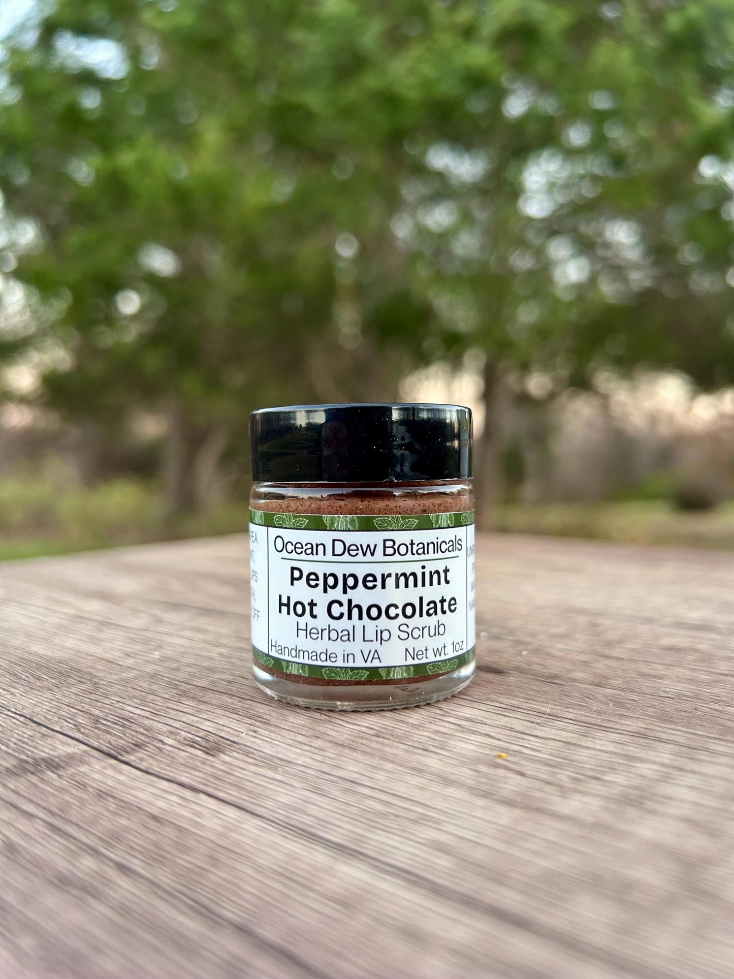 Peppermint Hot Chocolate Lip Scrub • Cozy Holiday Lip Exfoliant • Natural Vegan Sugar Scrub for Soft Smooth Lips