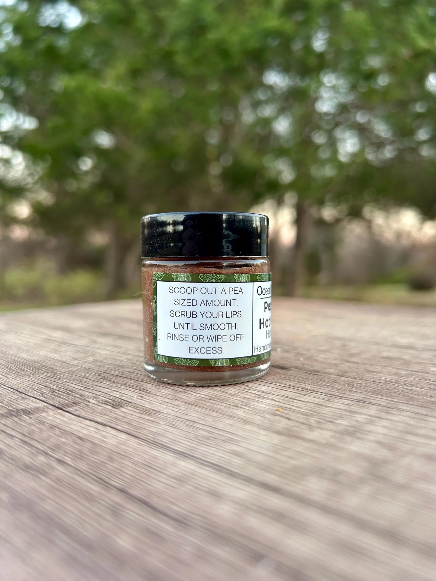 Peppermint Hot Chocolate Lip Scrub • Cozy Holiday Lip Exfoliant • Natural Vegan Sugar Scrub for Soft Smooth Lips