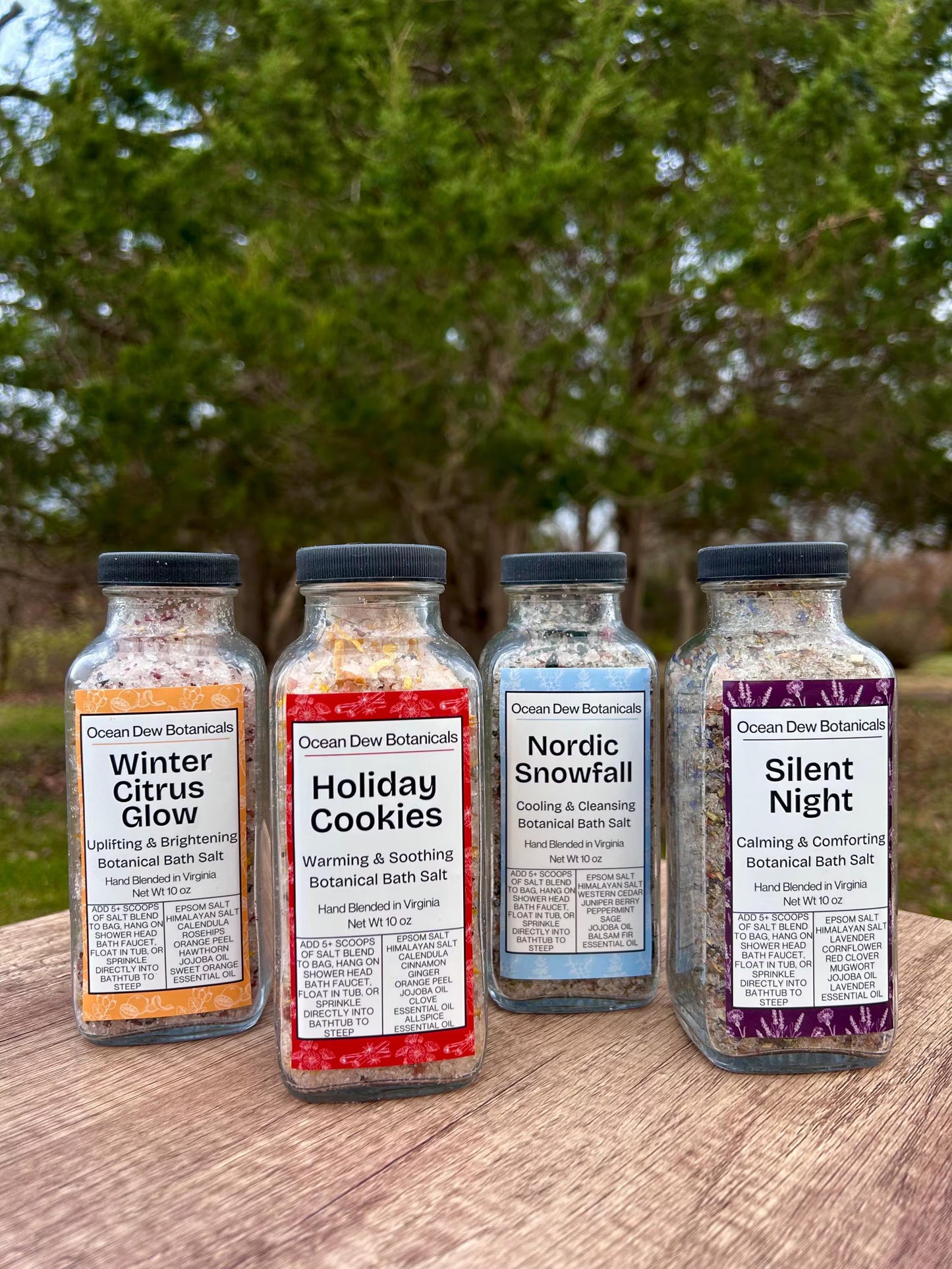 Silent Night Botanical Bath Salt • Lavender Cornflower Bath Soak • Calming Nighttime Bath Salts • Herbal Sleep Soak • Winter Relaxation Gift