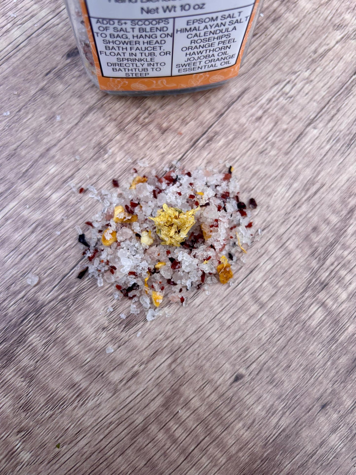 Winter Citrus Glow Bath Salt • Rosehip Calendula Bath Salts • Brightening Winter Spa Gift • Botanical Bath Soak
