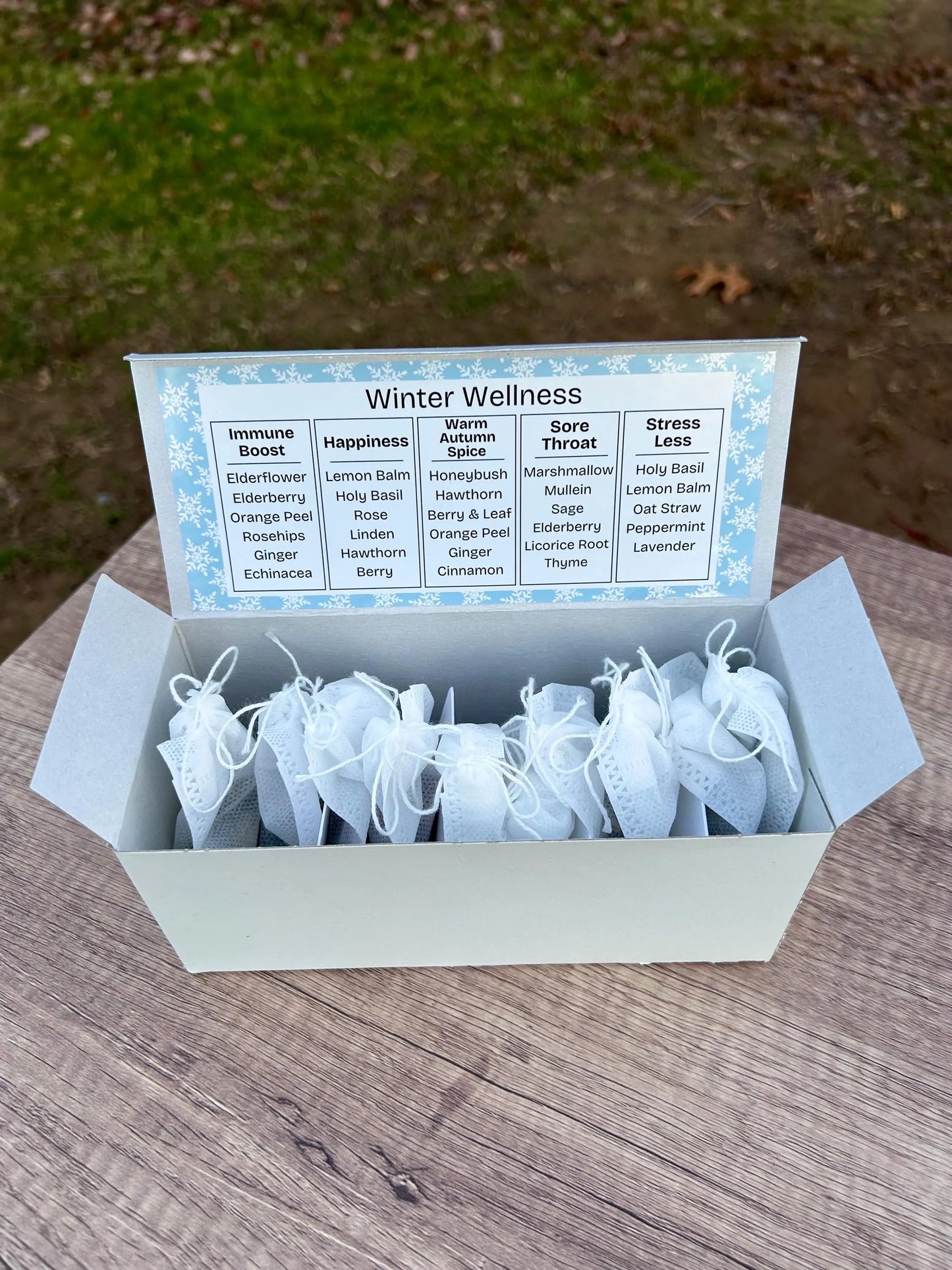 Winter Wellness Herbal Tea Sampler Box for Immunity and Seasonal Wellness in the Holiday Season