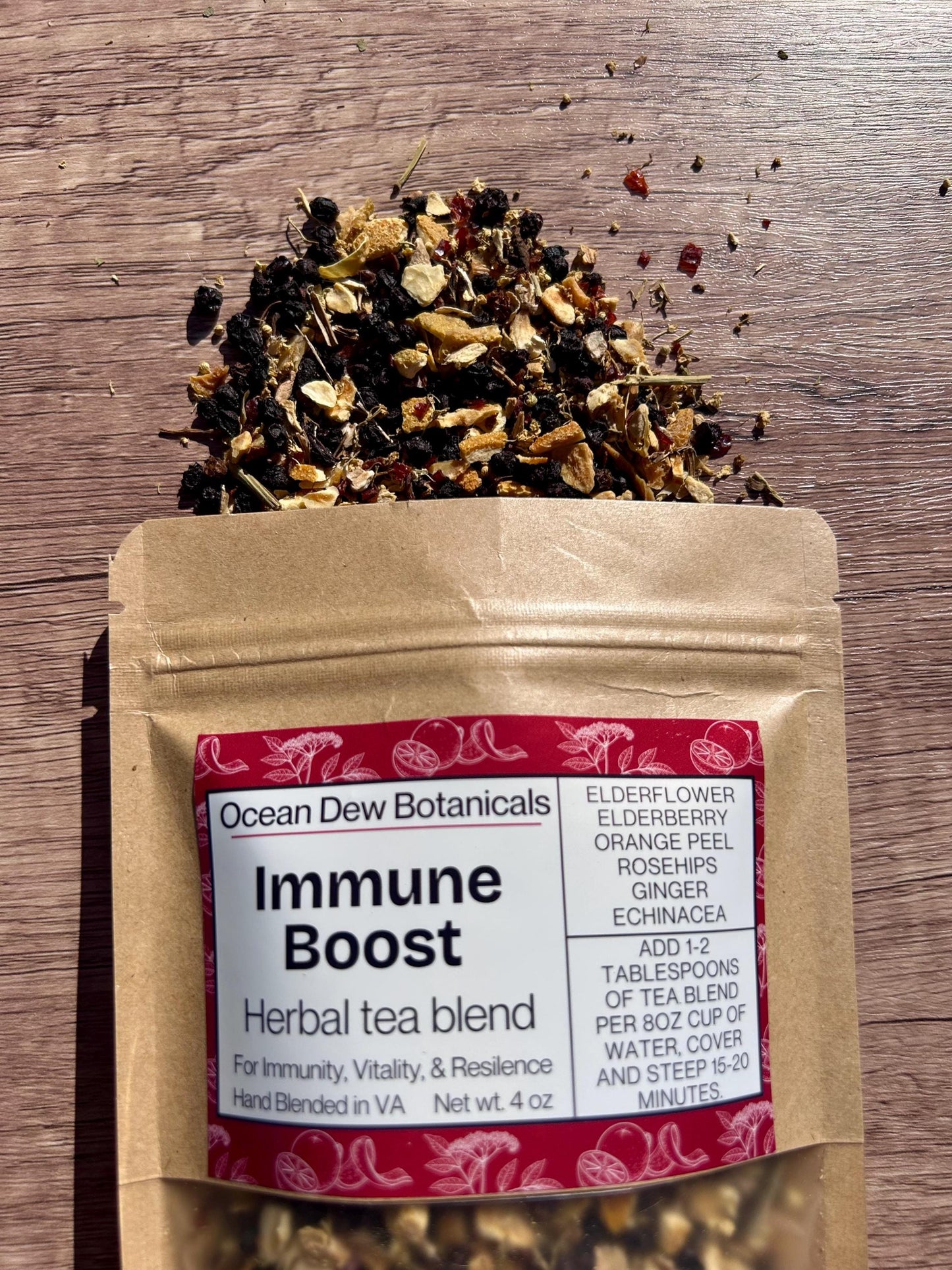 Immune Blend Elderberry & Echinacea Herbal Tea For Immunity, Vitality, and Resilience