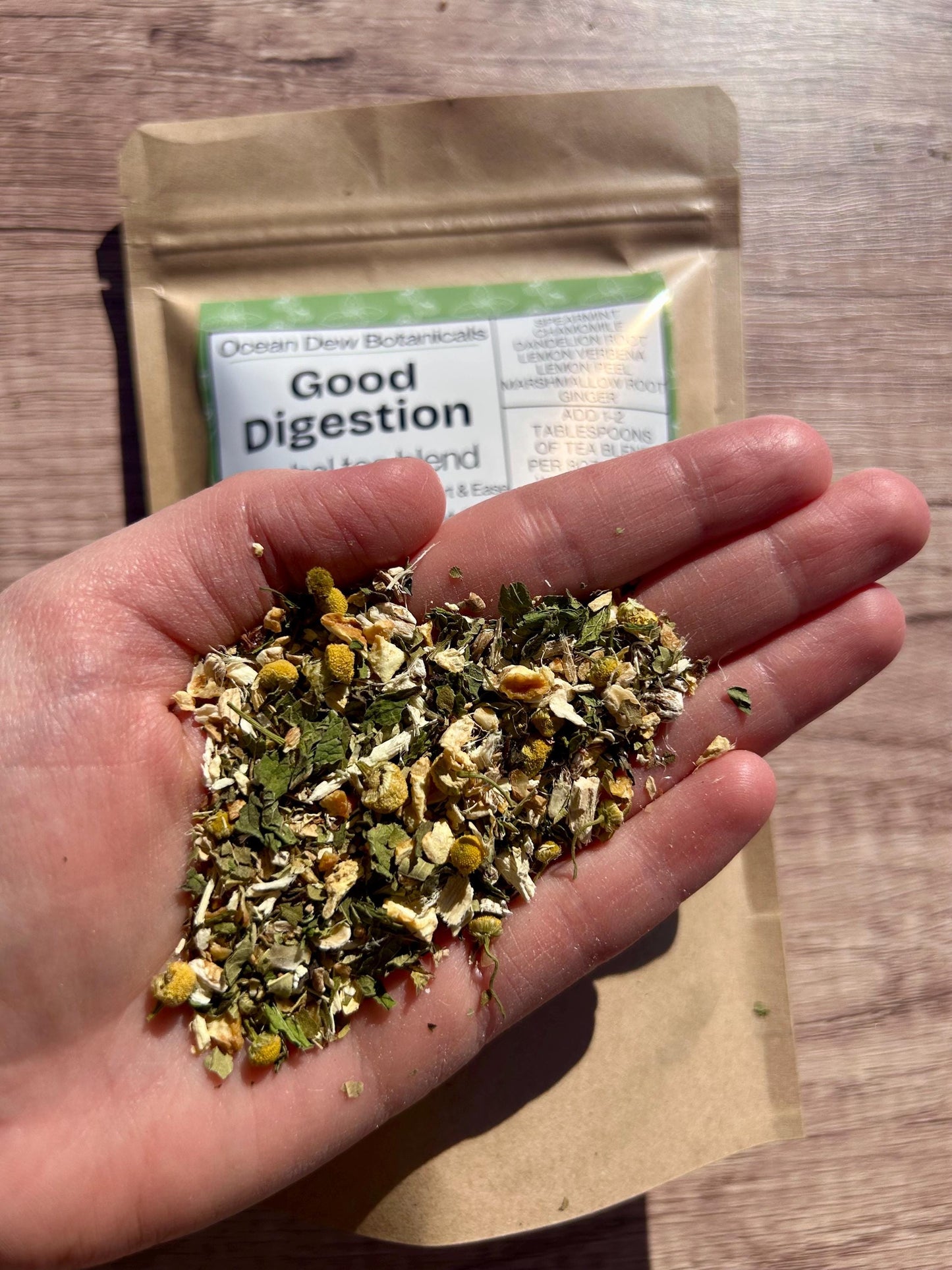 Good Digestion Spearmint & Dandelion Root Herbal Tea Blend for Gut Health and Digestive Comfort