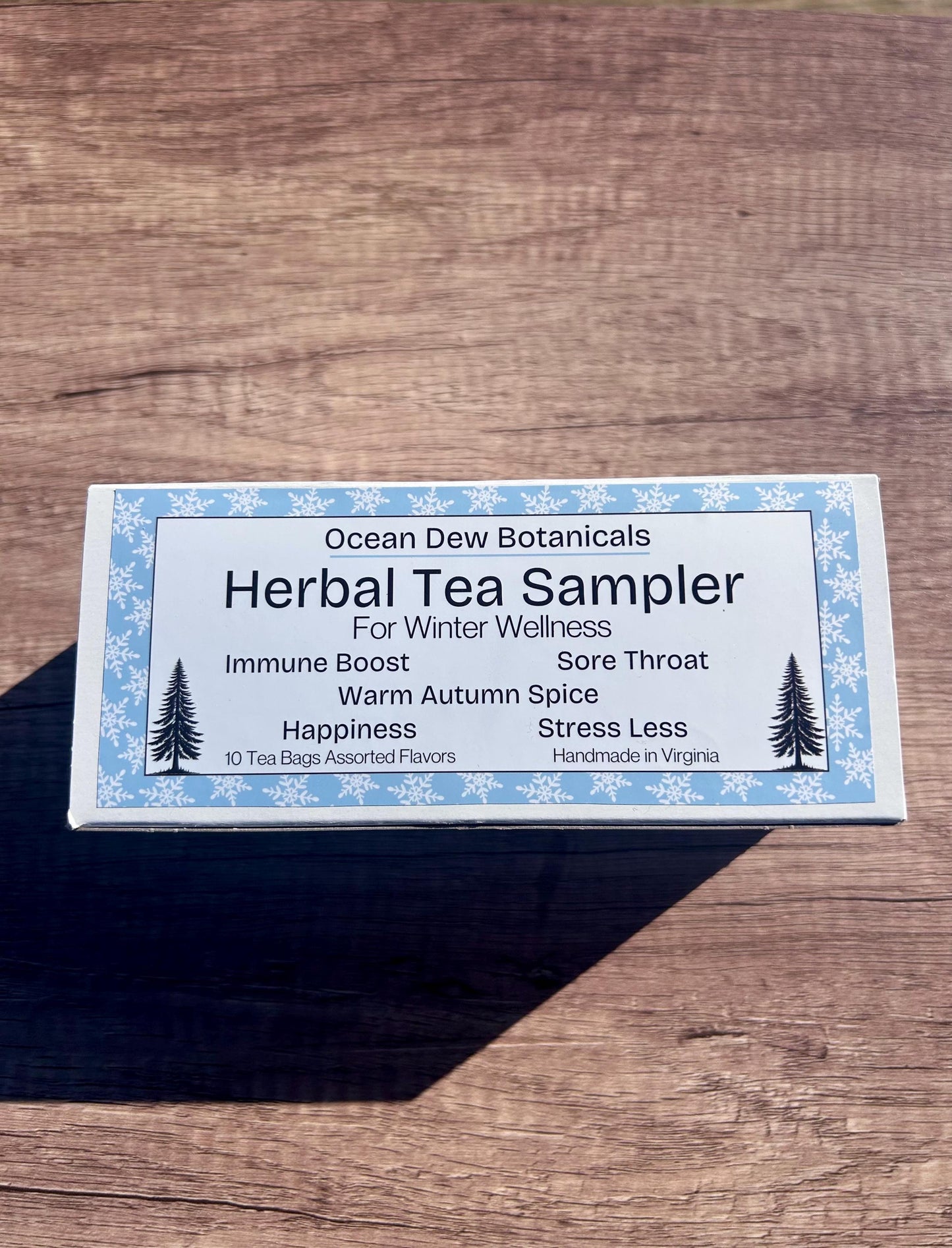 Winter Wellness Herbal Tea Sampler Box for Immunity and Seasonal Wellness in the Holiday Season