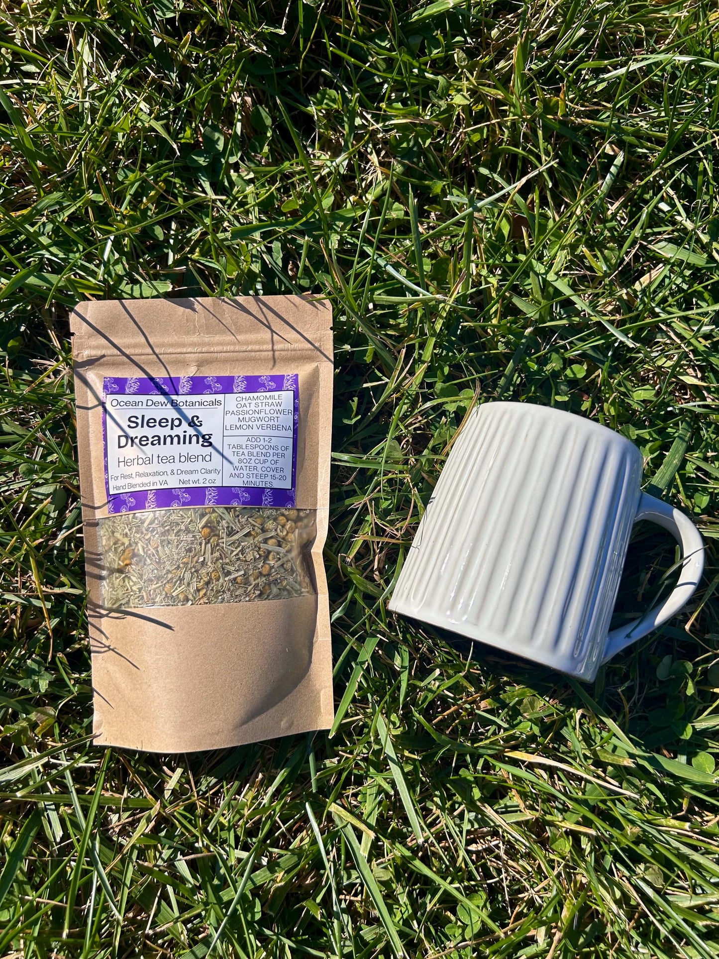 Sleep and Dreaming Chamomile & Mugwort Herbal Tea Blend For Rest, Relaxation, and Dream Clarity