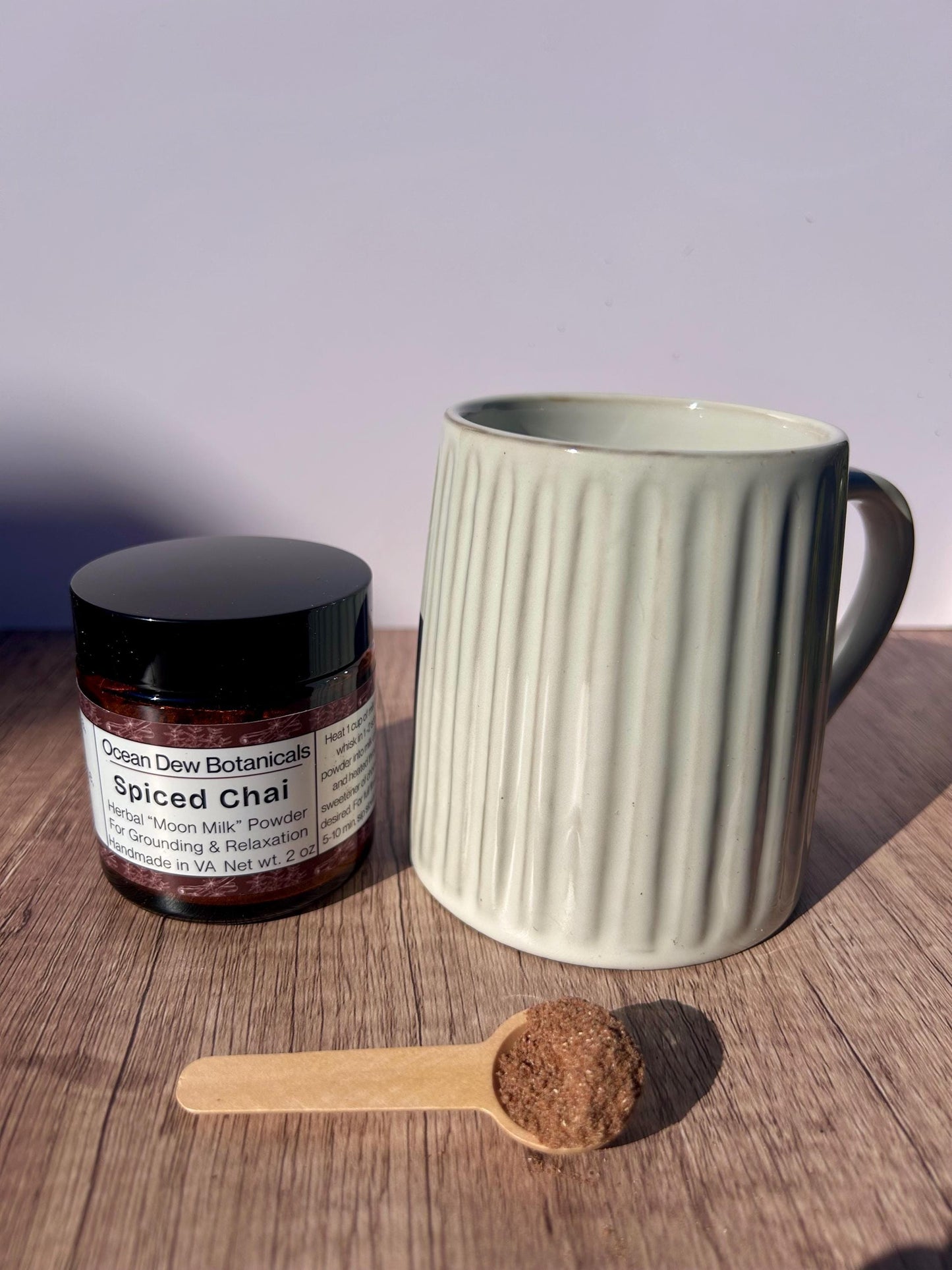 Adaptogenic Spiced Chai Herbal Powder Blend For Grounded Energy, Warmth & Comfort