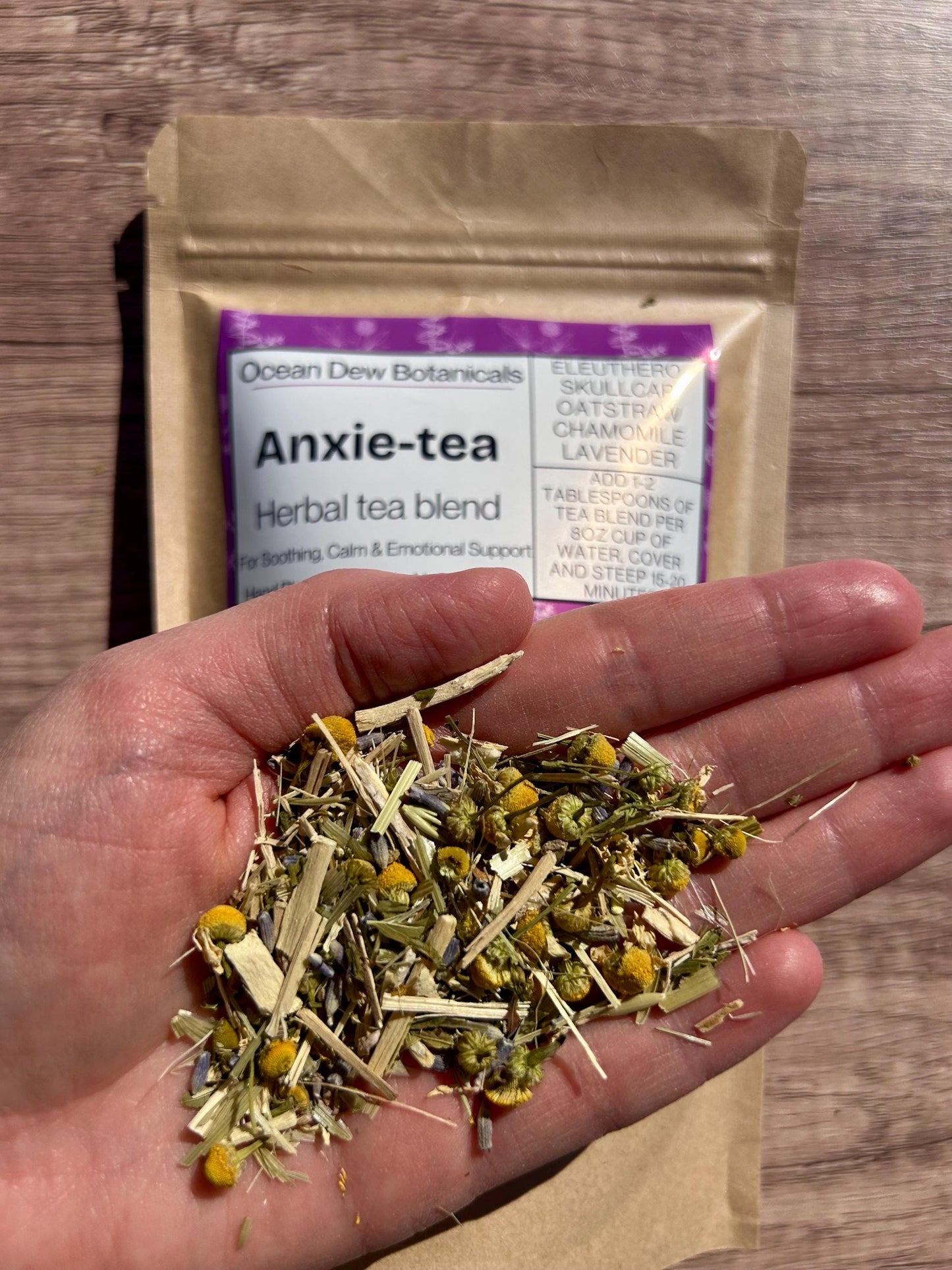 Anxie-tea Herbal Tea Blend with Eleuthero & Oat Straw For Anxiety, Calm, and Emotional Support