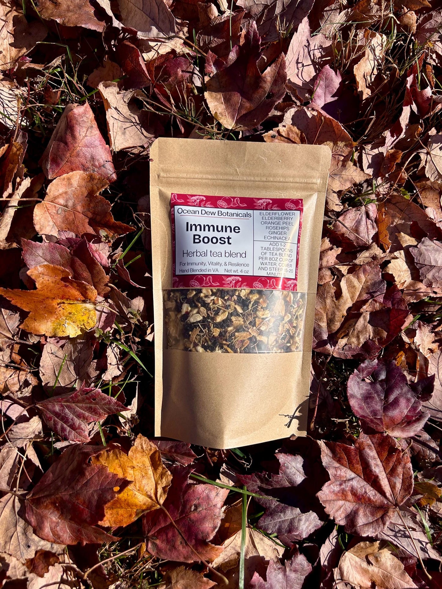 Immune Blend Elderberry & Echinacea Herbal Tea For Immunity, Vitality, and Resilience