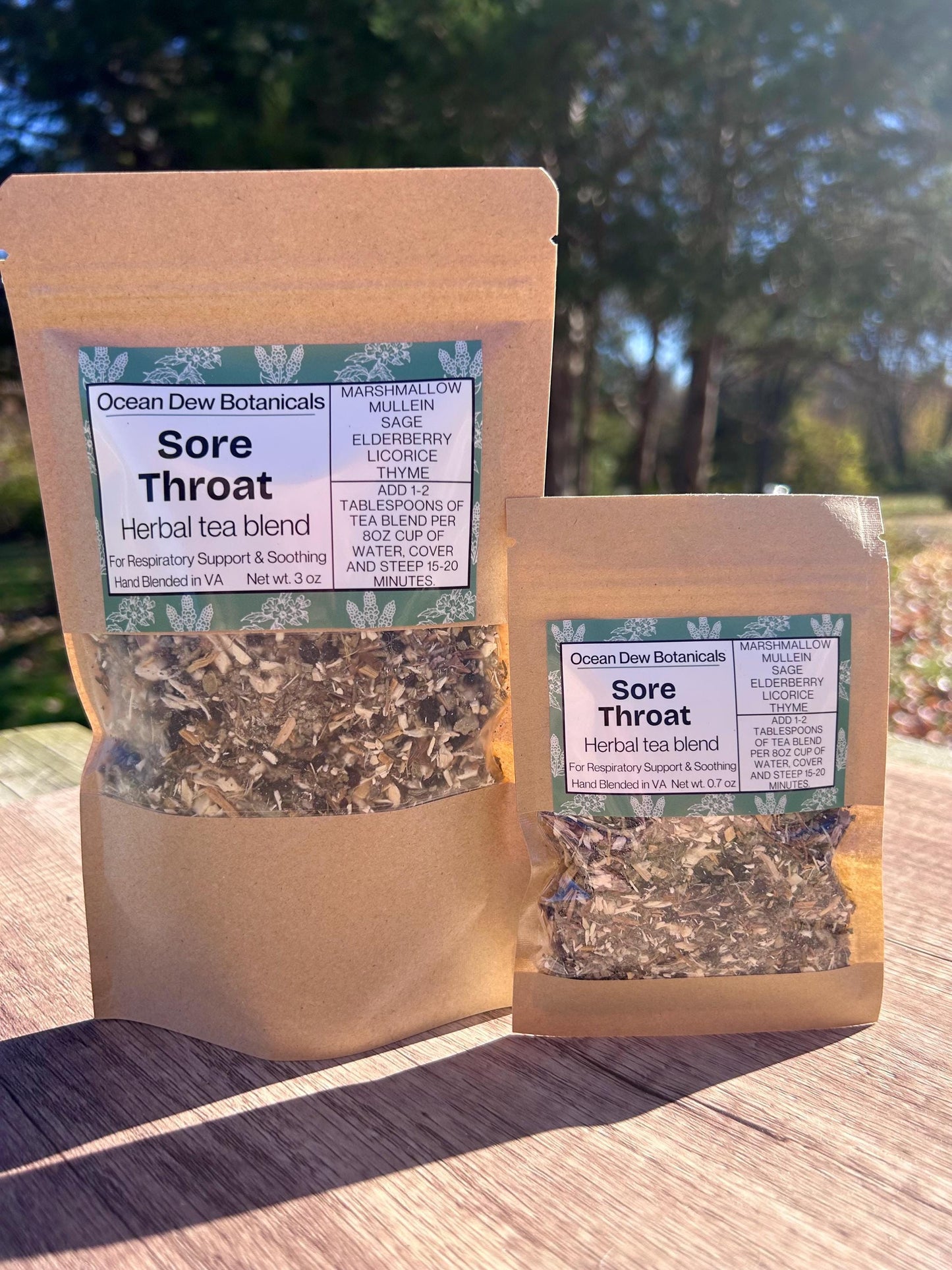 Sore Throat Marshmallow Root & Mullein Herbal Tea Blend For Respiratory Support and Soothing